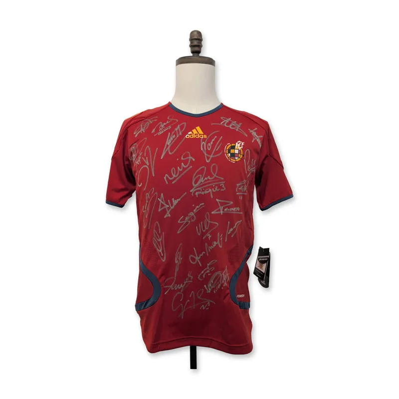 Signed 2010 Spain World Cup Adidas Soccer Jersey from auction in Hollywood, Florida — image 7