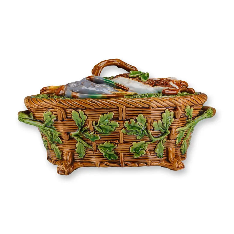 Minton Majolica Game Pie Tureen with Liner and Cover from auction in Hollywood, Florida — image 12