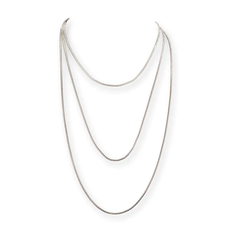 David Yurman Sterling Silver and 14K Yellow Gold 2.7mm Box Chain Necklace from auction in Hollywood, Florida — image 14