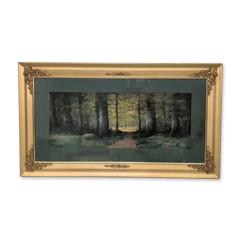 American School, 20th Century, 'Woodland Path' from auction in Hollywood, Florida — image 29
