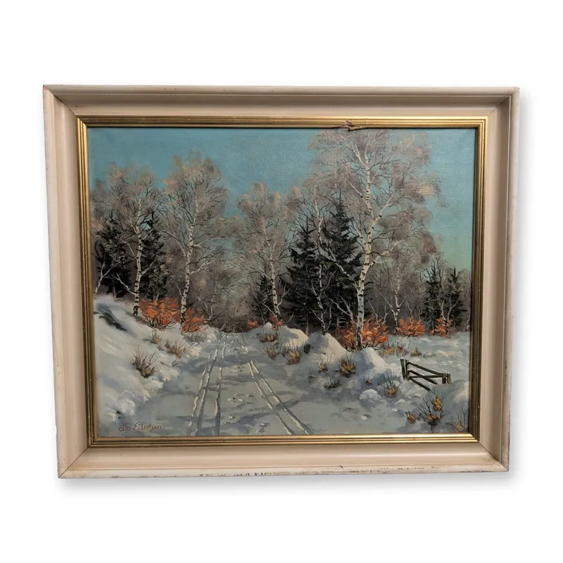 Otto Eilertsen (Danish, 1908-1991), "Winter Landscape" from auction in Hollywood, Florida — image 37