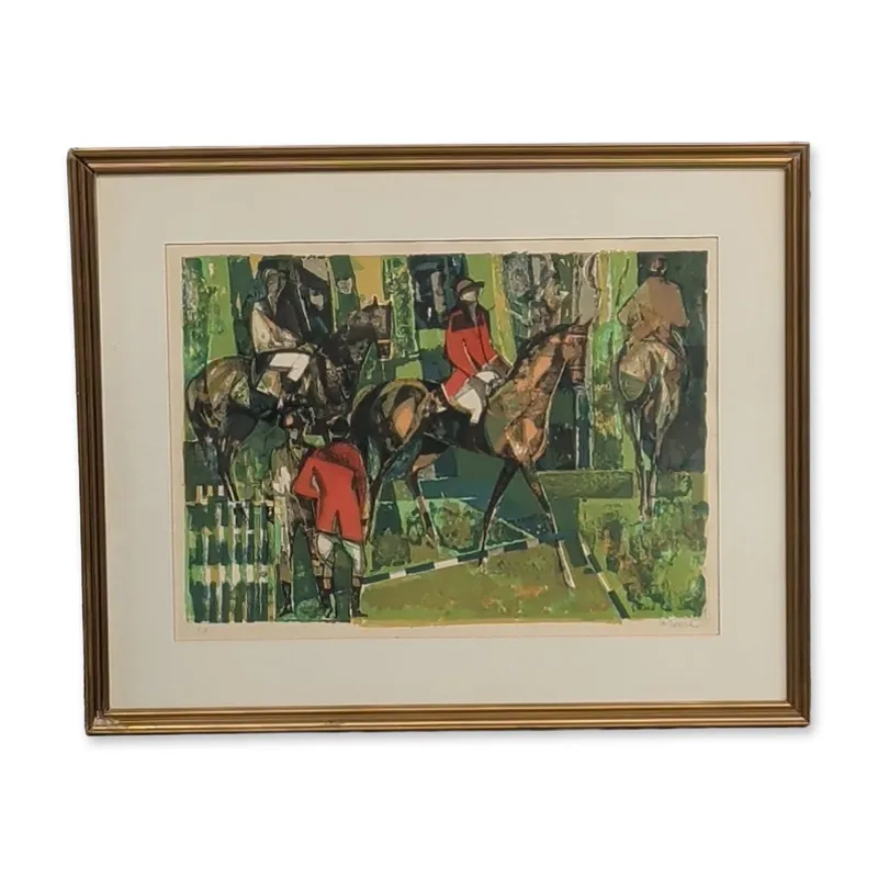 Camille Hilaire (French, 1916-2004), Artist Proof Lithograph on Paper, Horses and Riders, Signed from auction in Hollywood, Florida — image 46