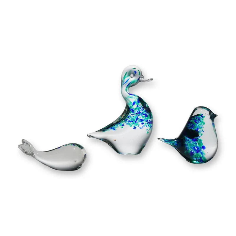 Three Wedgwood Glass Animal Paperweights Including Duck, Bird, and Whale from auction in Hollywood, Florida — image 16