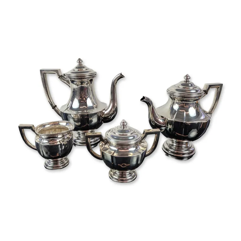 4pc Mid-Century Japanese Sterling Silver Tea and Coffee Service from auction in Hollywood, Florida — image 23