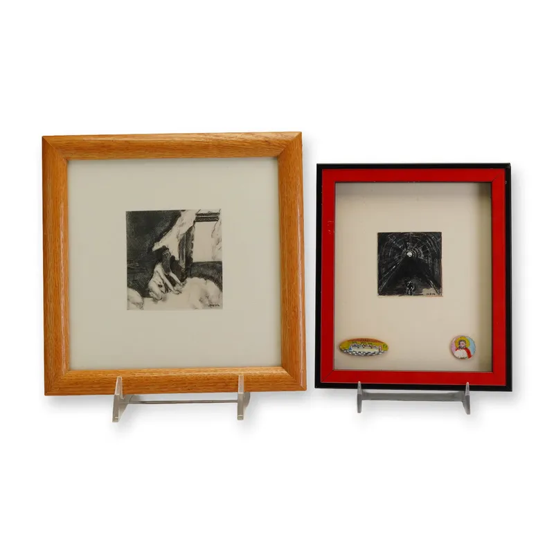 2pc Rafael Aleph Framed Acrylic and Etched Artworks from auction in Hollywood, Florida — image 33