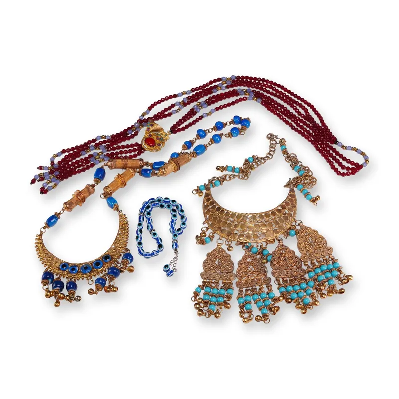 Set of Four Mediterranean Style Jewelry Pieces Including One Prayer Bead Strand and Three Necklaces from auction in Hollywood, Florida — image 35