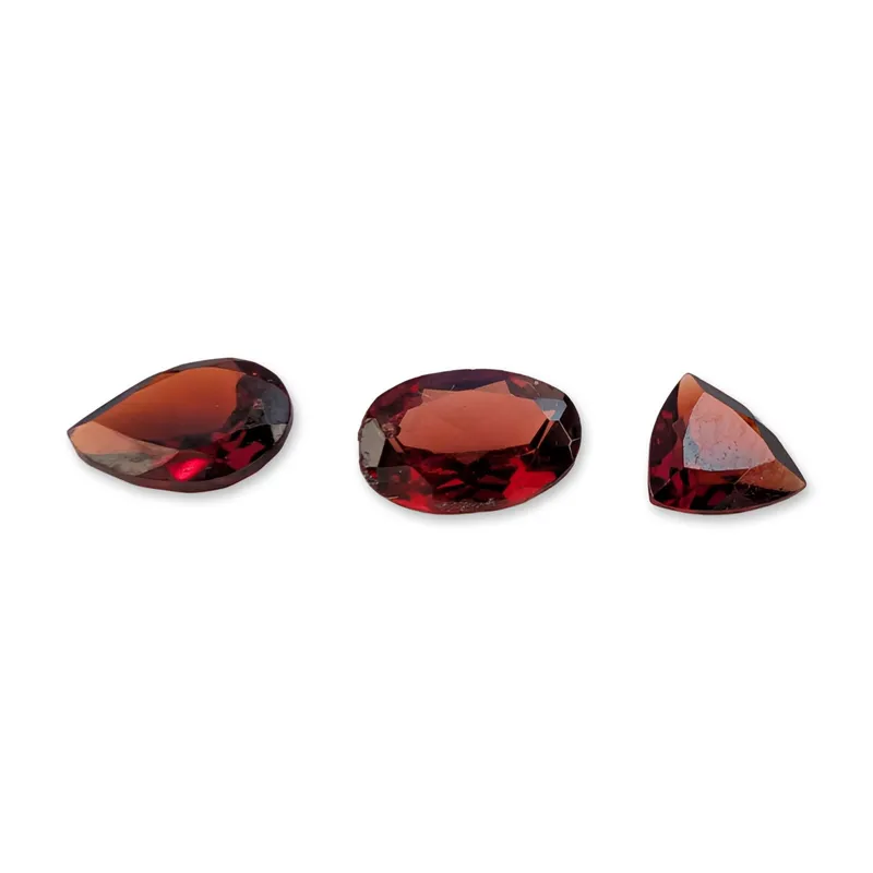 Trio of Mixed Cut Red Garnet Gemstones from auction in Hollywood, Florida — image 47