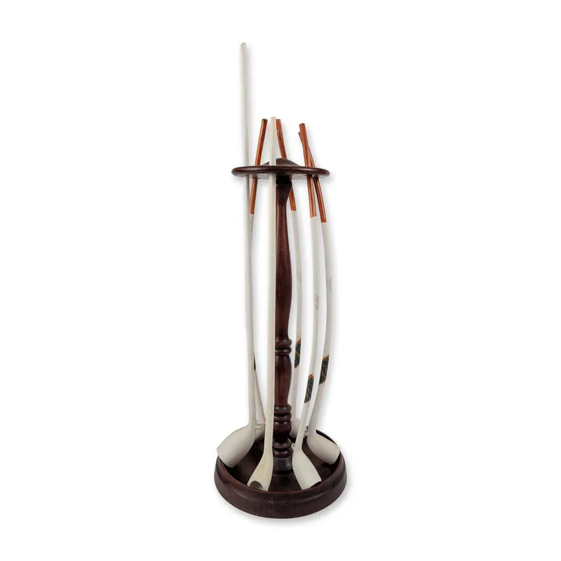 7pc Dutch Clay PJ Van Der Wanta Zenith Tavern Pipes with Stand from auction in Hollywood, Florida — image 44