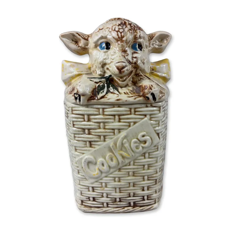 McCoy Pottery Lamb in Basket Cookie Jar from auction in Hollywood, Florida — image 46
