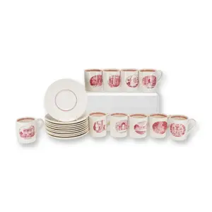 20pc Wedgwood University of Pennsylvania Bicentennial Mugs and Saucers