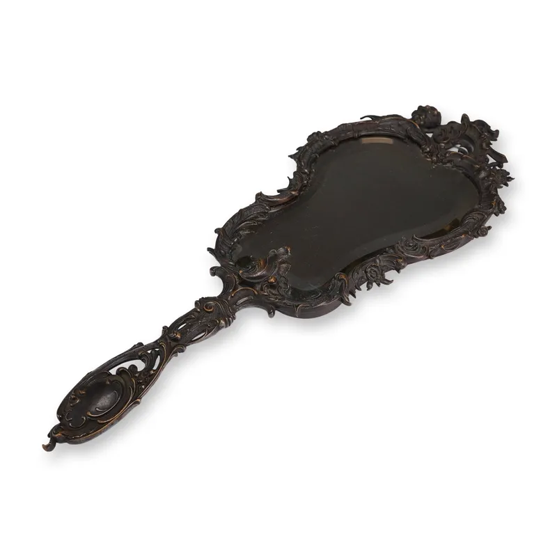 Rococo Revival Cast Metal Handled Mirror from auction in Hollywood, Florida — image 20