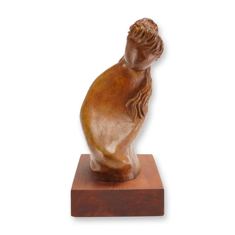 Kenneth Hari Modernist Bronze Sculpture of a Faceless Woman Edition 10/10 from auction in Hollywood, Florida — image 3