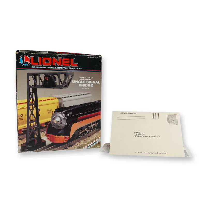 Lionel O/O27 Gauge Operating Single Signal Bridge, 6-12894 from auction in Hollywood, Florida — image 36