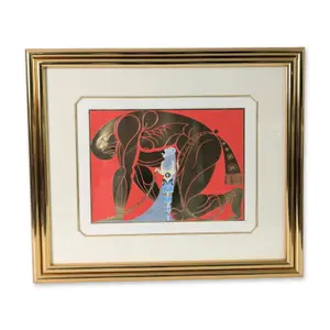 Erte (Romain de Tirtoff, 1892-1990), Embossed serigraph, Samson and Delilah, Signed & Numbered