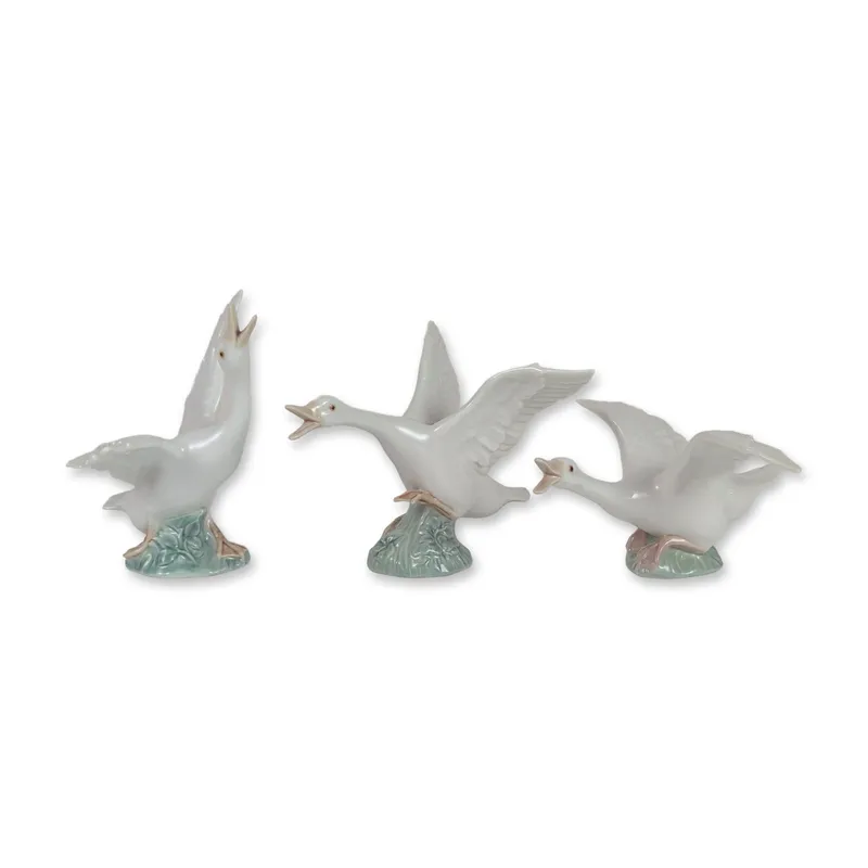 3pc Lladro Porcelain Taking Flight Geese Trio 1263, 1264, and 1265 from auction in Hollywood, Florida — image 48