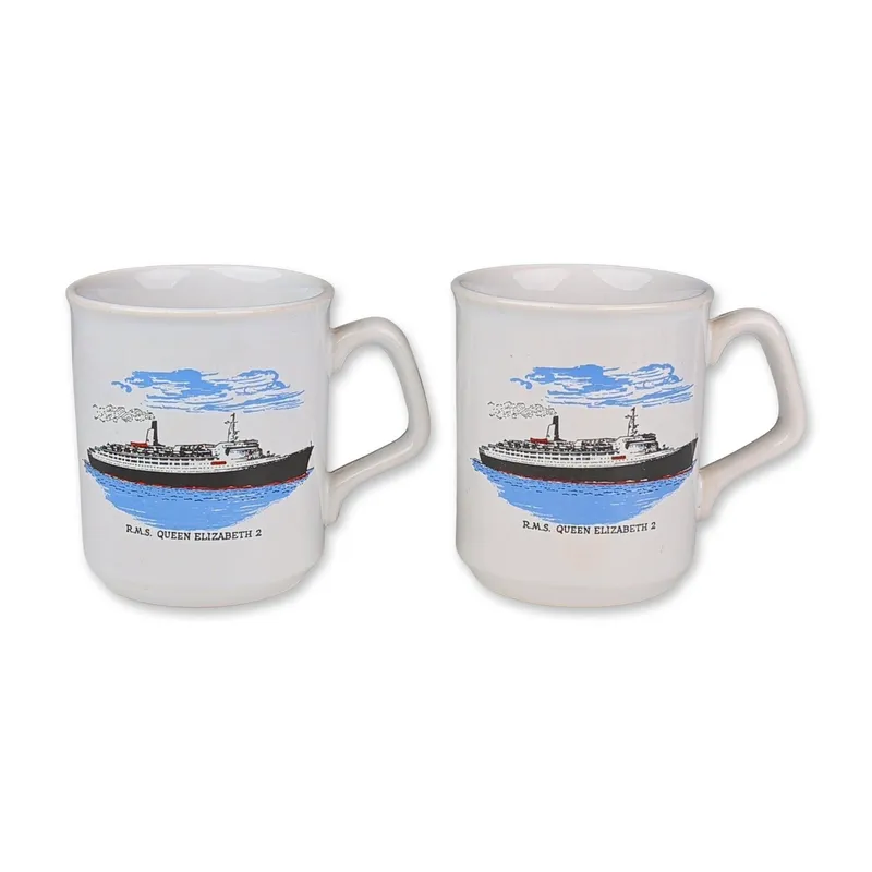 2pc Tams for RMS Queen Elizabeth II Mugs from auction in Hollywood, Florida — image 10