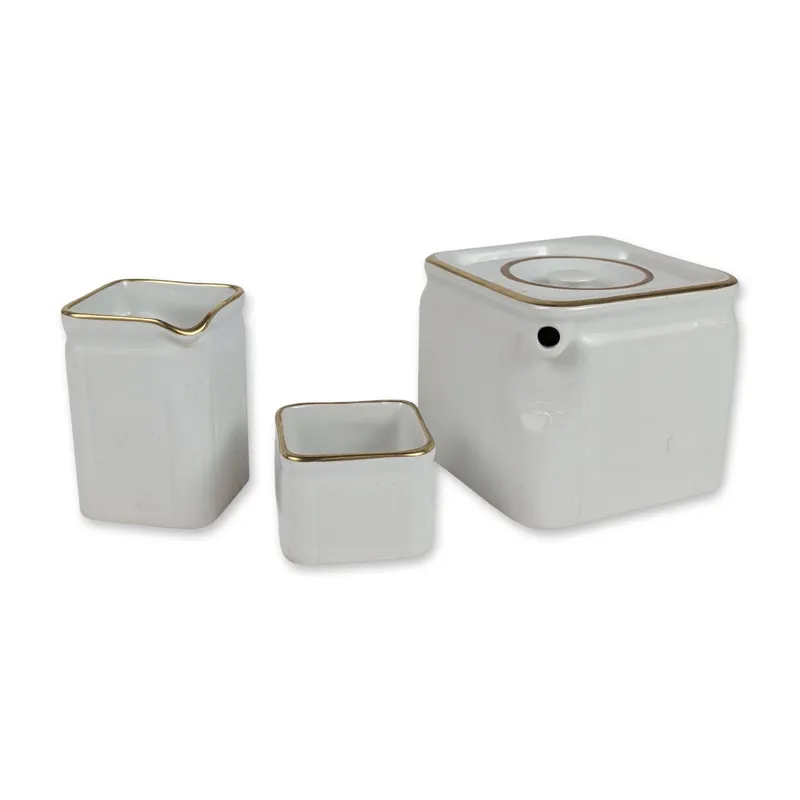 3pc Myott Staffordshire for Cunard Ceramic Cube Tea Service Ware from auction in Hollywood, Florida — image 33