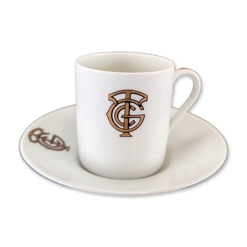 2pc GDA Limoges French Line Porcelain Demitasse Cup and Saucer from auction in Hollywood, Florida — image 44