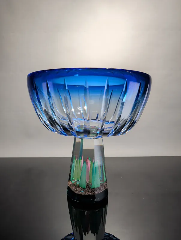 Caithness Scotland Art Glass Amazonia Centerpiece Bowl from auction in Hollywood, Florida — image 7