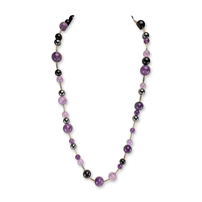 David Yurman 18K Gold and Sterling Silver Multi Gemstone Beaded Necklace from auction in Hollywood, Florida — image 15