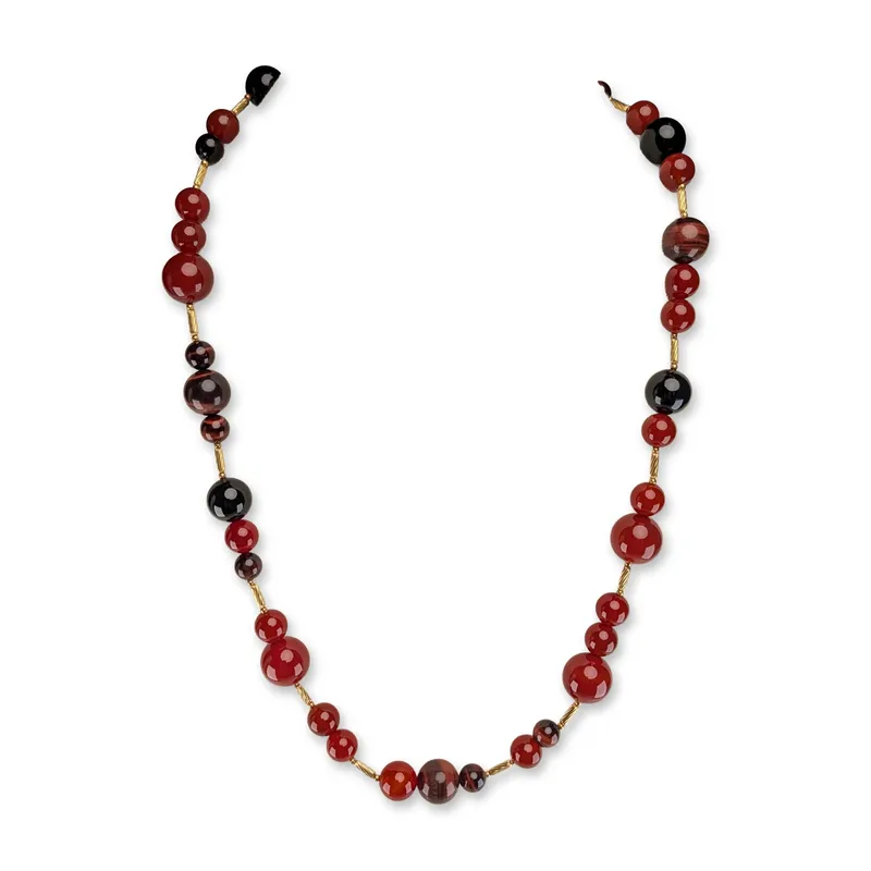 David Yurman 18K Yellow Gold and Gemstone Bead Necklace from auction in Hollywood, Florida — image 16