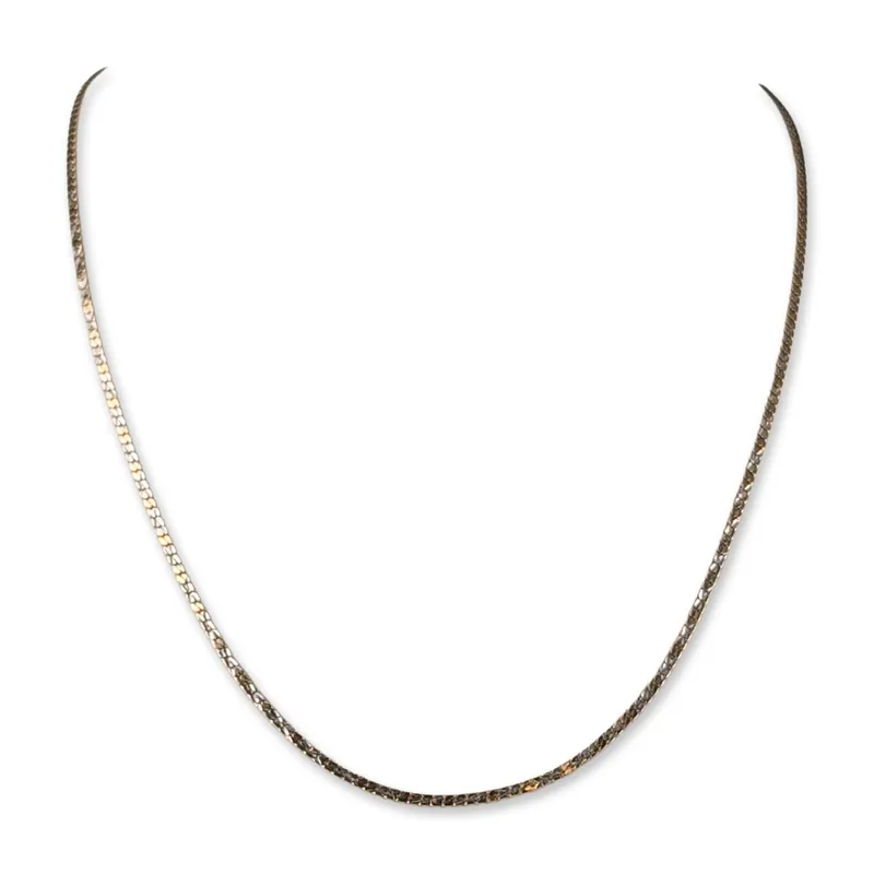 UnoAErre Italian 14K Two-Tone Gold S-Link Chain Necklace from auction in Hollywood, Florida — image 26