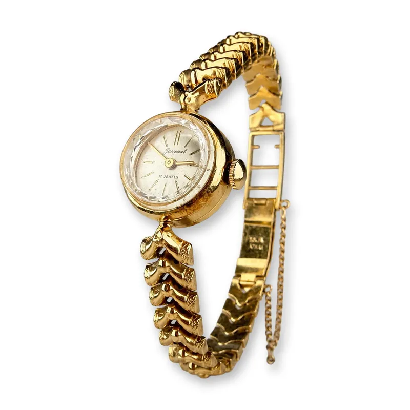 Juvenal Vintage 18k Yellow Gold Cocktail Wristwatch from auction in Hollywood, Florida — image 40