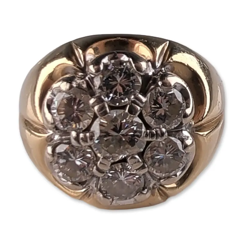 14K Gold Diamond Cluster Ring from auction in Hollywood, Florida — image 34