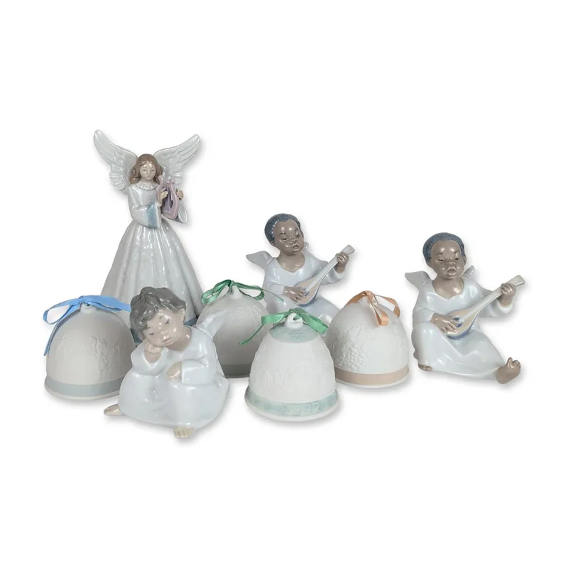 8pc Lladro Porcelain Angel Figurines and Ornaments from auction in Hollywood, Florida — image 3