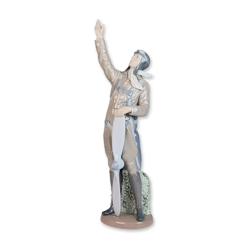 Lladro Glazed Porcelain Figurine, The Aviator 01005891 from auction in Hollywood, Florida — image 22