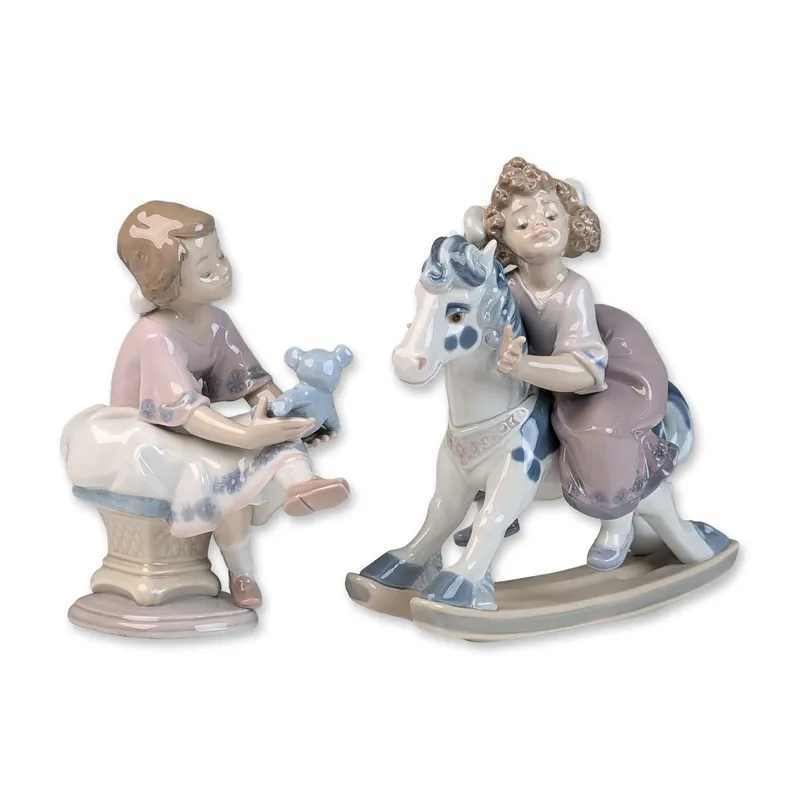 Two Lladro Glazed Porcelain Figurines, Best Friend 01007620 & Faithful Steed 01005769 from auction in Hollywood, Florida — image 34