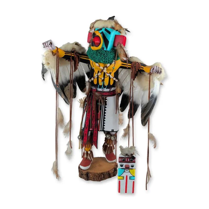 Albert Tso (Navajo, 20th/21st Century) Kachina Doll Eagle Dancer plus Hopi Flat Doll from auction in Hollywood, Florida — image 4