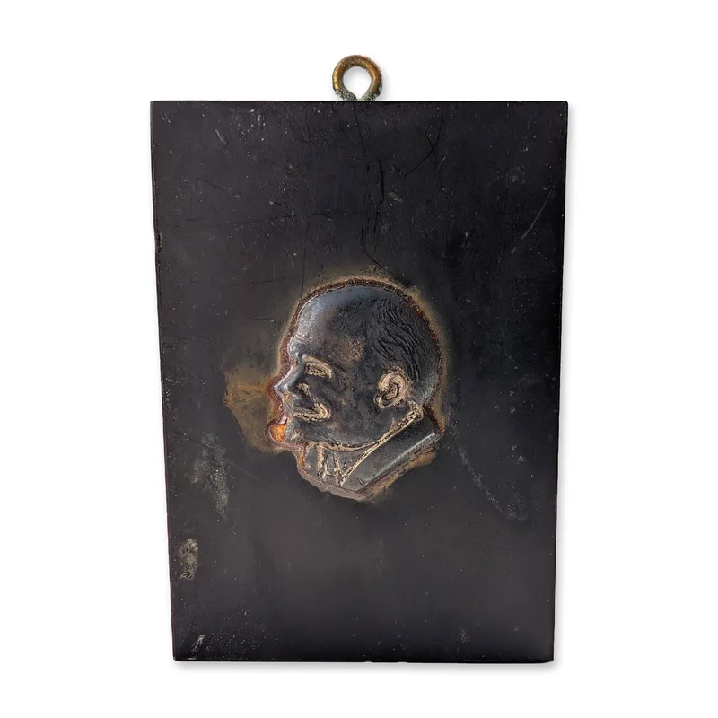 Rare Cold War J.A. Meyers Silvered Low-Alloy Miniature Lenin Wall Plaque Relief from auction in Hollywood, Florida — image 21
