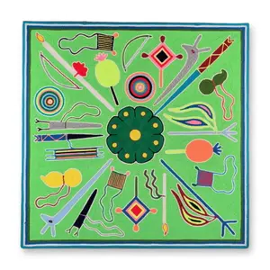Antonio Lopez Pinedo Yarn Painting on Board, Cuadro 85