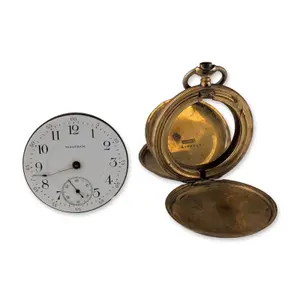 2pc Waltham P.S. Bartlett 17 Jewel Watch Movement and Premier Case