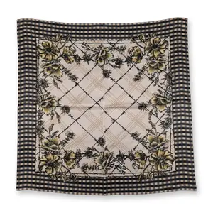 Double D Ranch Silk Petro Plaid Western Square Scarf