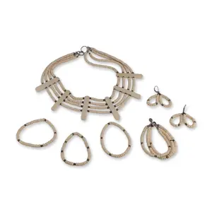 6pc Sterling Silver and Bone Jewelry Collection