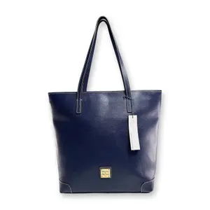 Dooney & Bourke Navy Leather Tote Bag