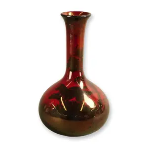 European Flambe-Glazed Porcelain Vase, 19th Century
