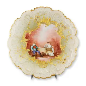 Mansard Paris Belle Epoque Hand-Painted Rococo Revival Cabinet Plate