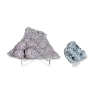 2pc Amethyst Druzy Quartz and Celestite Crystal Natural Mineral Specimen Selection