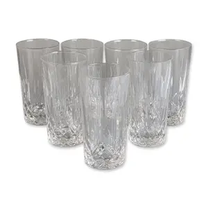 7pc Crystal Highball Tumblers, Lismore