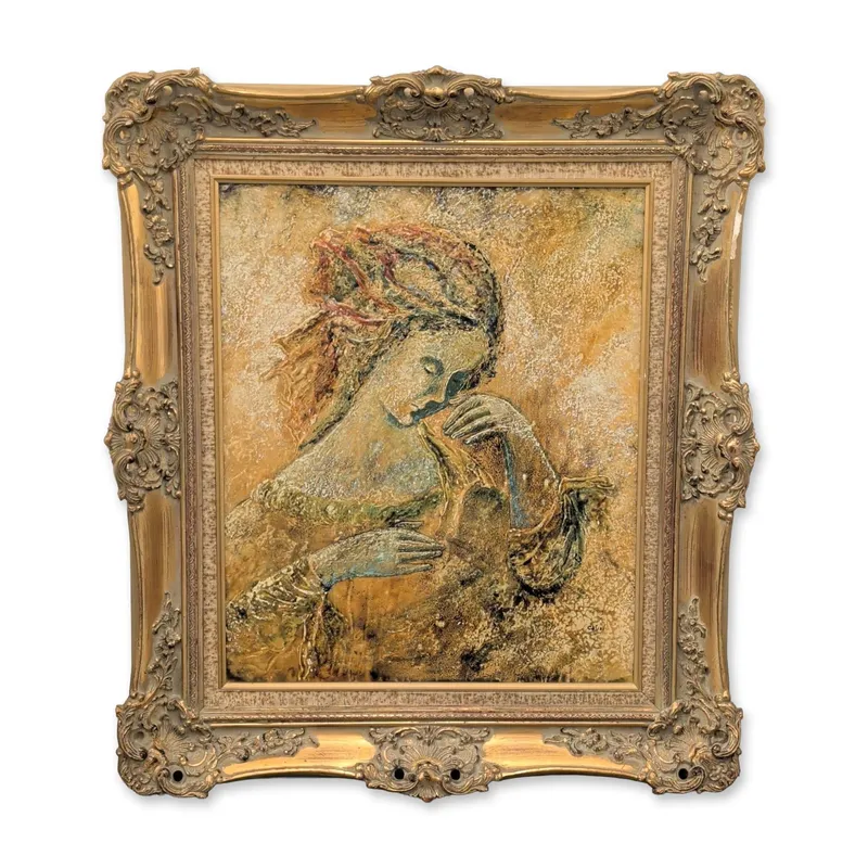 Mario Casini (Italian 20th-21st Century) Oil on Board, Portrait of a Woman, Signed from auction in Hollywood, Florida — image 7