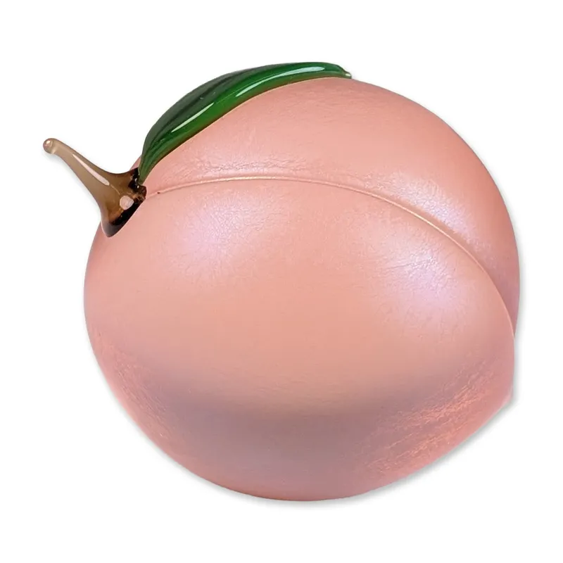 Orient and Flume Iridescent Pink Glass Peach Paperweight from auction in Hollywood, Florida — image 30