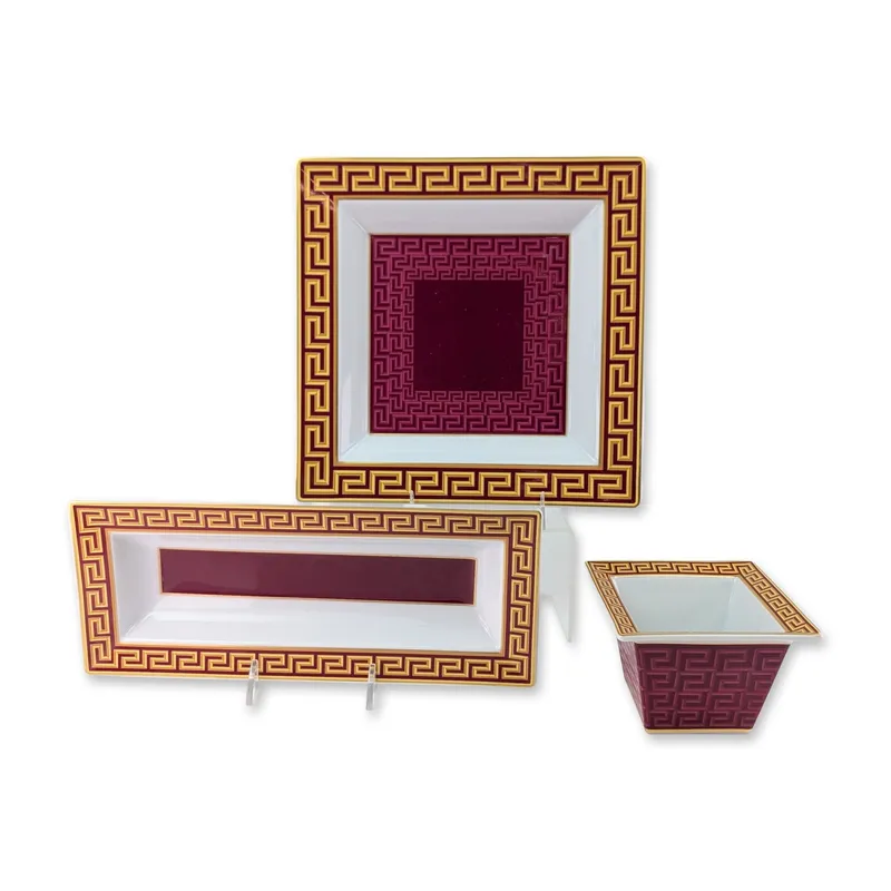 3pc Rosenthal Versace Meandre Porcelain Desk Set from auction in Hollywood, Florida — image 16