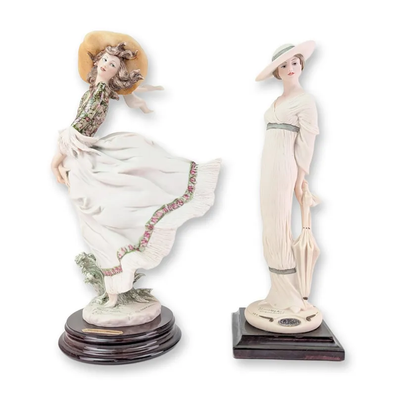 2pc Giuseppe Armani Florence Porcelain Woman Figurines from auction in Hollywood, Florida — image 45