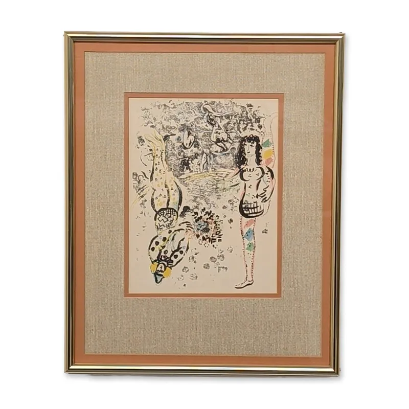 Marc Chagall (Russian/French, 1887-1985) Mourlot Freres Lithograph on Paper, Acrobats at Play from auction in Hollywood, Florida — image 7