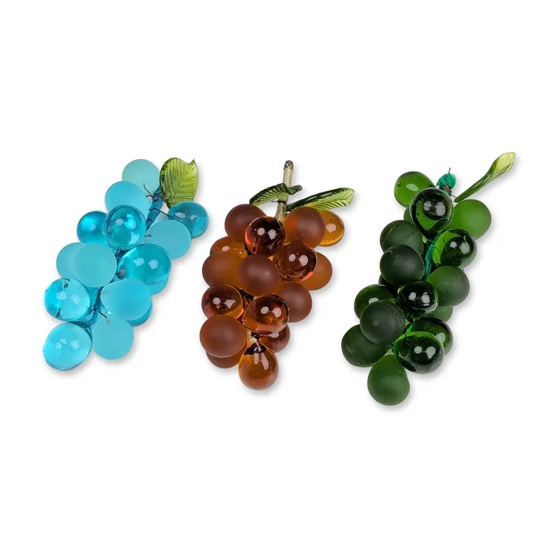 3pc Art Glass Grape Clusters from auction in Hollywood, Florida — image 9