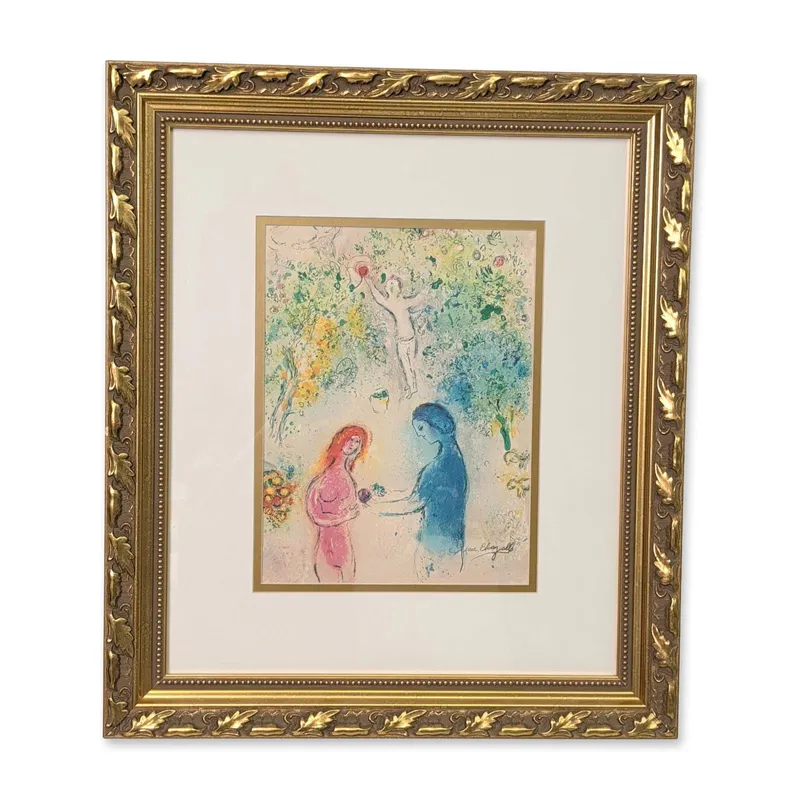 Marc Chagall (Russian-French, 1887-1985), Offset Lithograph on Paper, Daphnis and Chloe Frontispiece from auction in Hollywood, Florida — image 4