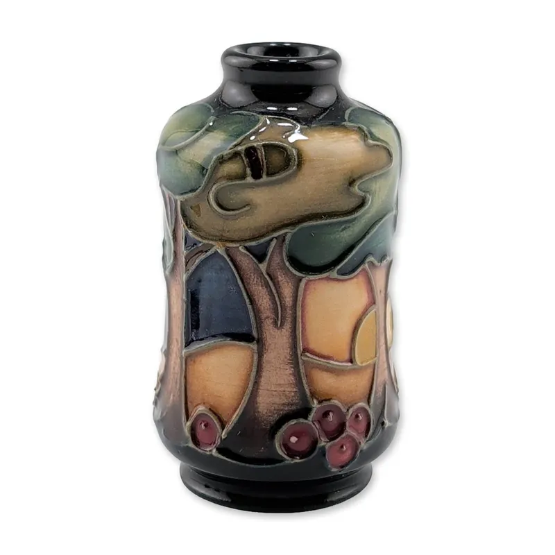 Moorcroft Pottery Miniature Vase, Trees at Sunset from auction in Hollywood, Florida — image 21